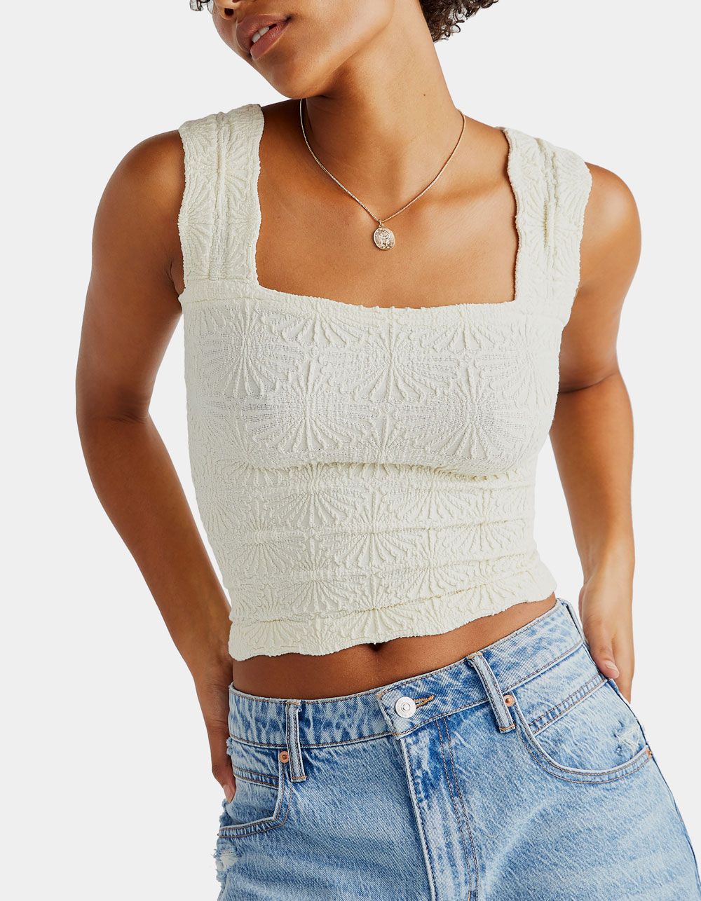 Free People Love Letter Cami - Pink Cami Top - Textured Tank Top