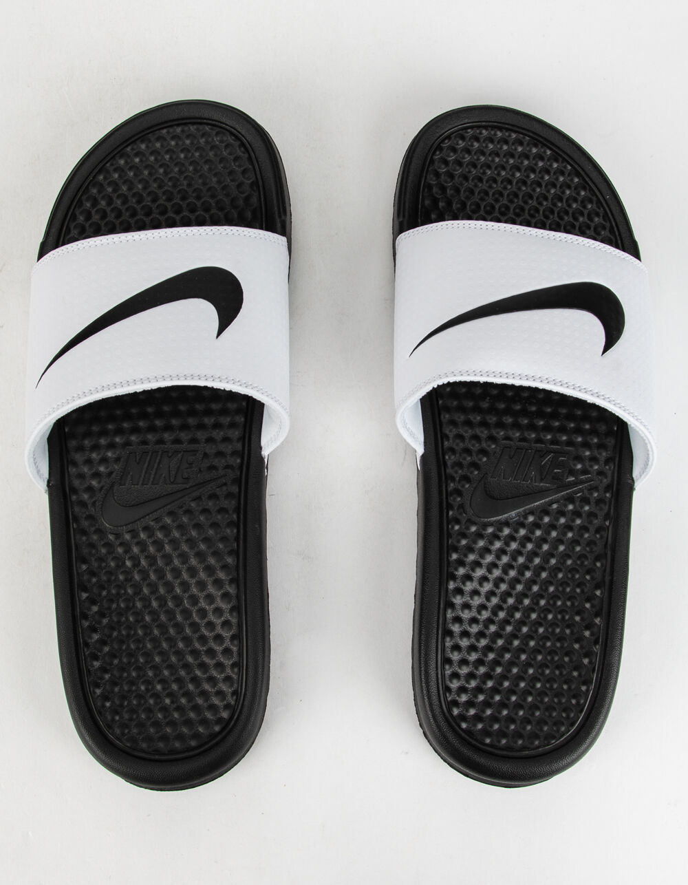 NIKE Benassi Womens White & Black Sandals - WHITE/BLACK | Tillys