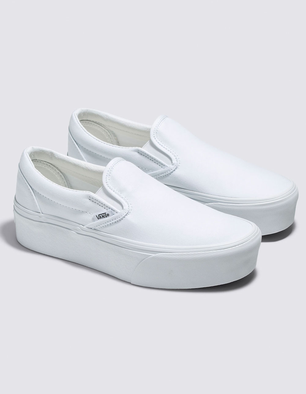 VANS Classic Slip-On Stackform Womens Shoes - WHITE
