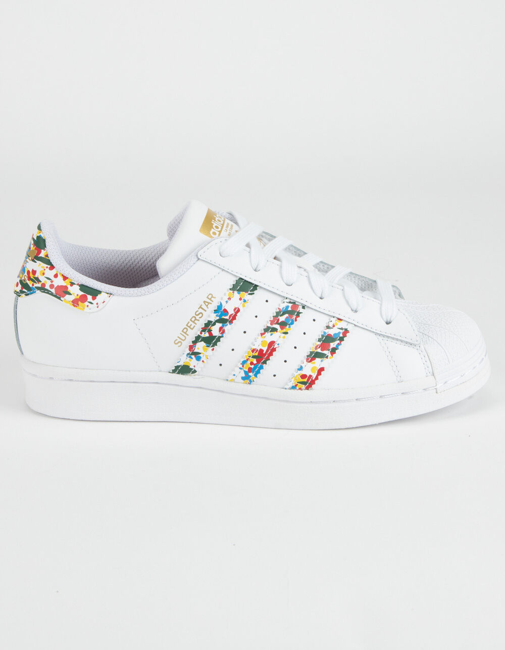 adidas superstar floral trainers