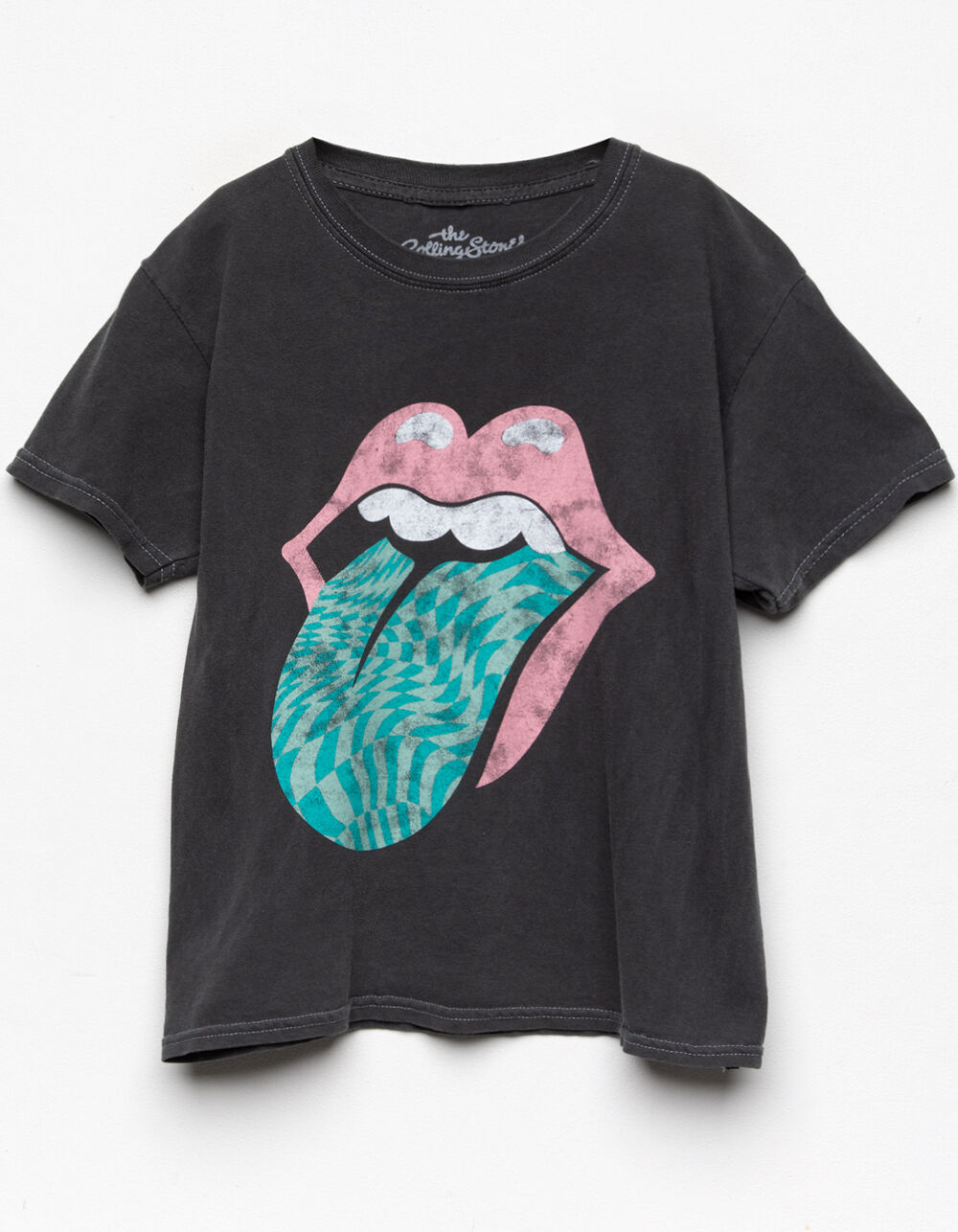 The Rolling Stones - Classic Tongue Women's Rhinestone T-Shirt - Pop Music