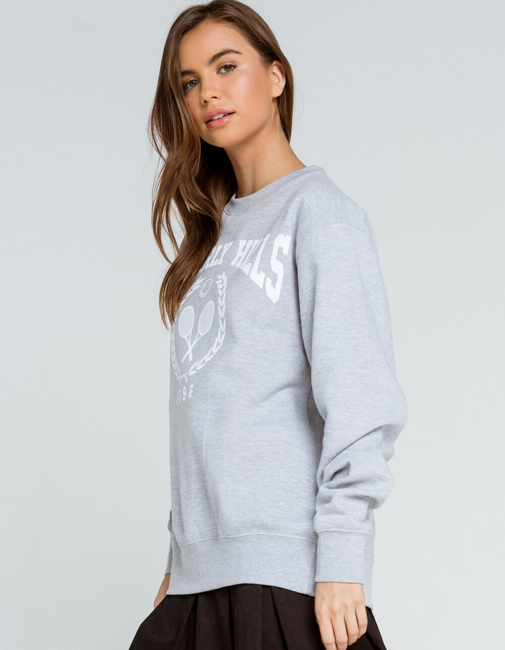 FULL TILT Beverly Hills Womens Sweatshirt - HEATHER GRAY | Tillys