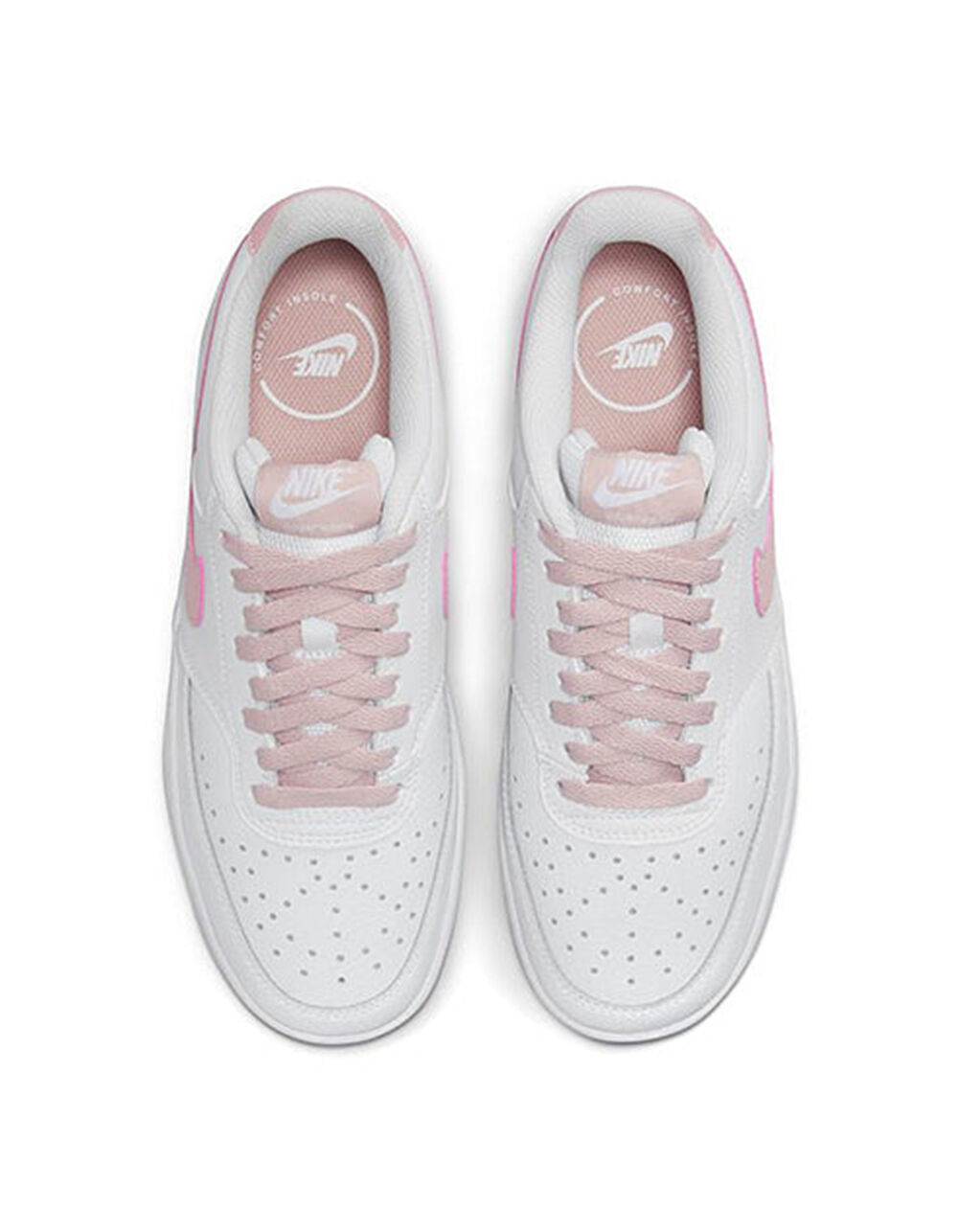 NIKE Court Vision Womens Low Shoes - WHT/PNK | Tillys