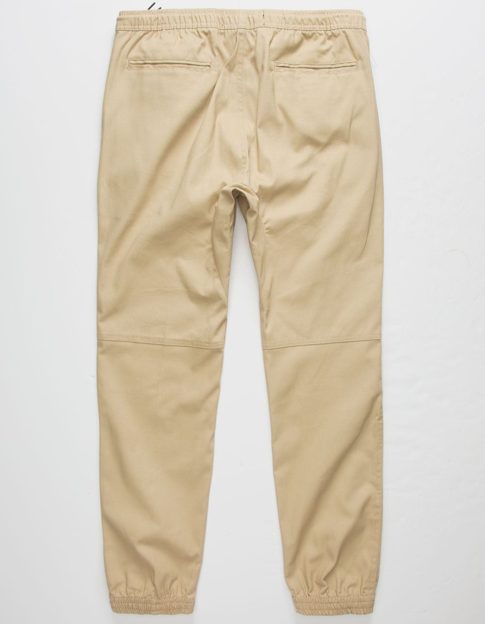 BROOKLYN CLOTH Twill Zip Side Pockets Khaki Mens Jogger Pants - KHAKI ...