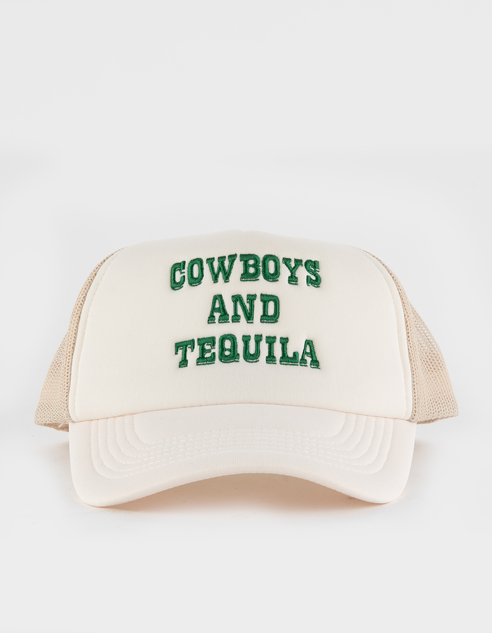SHADY ACRES Cowboys And Tequila Trucker Hat - NATURAL | Tillys