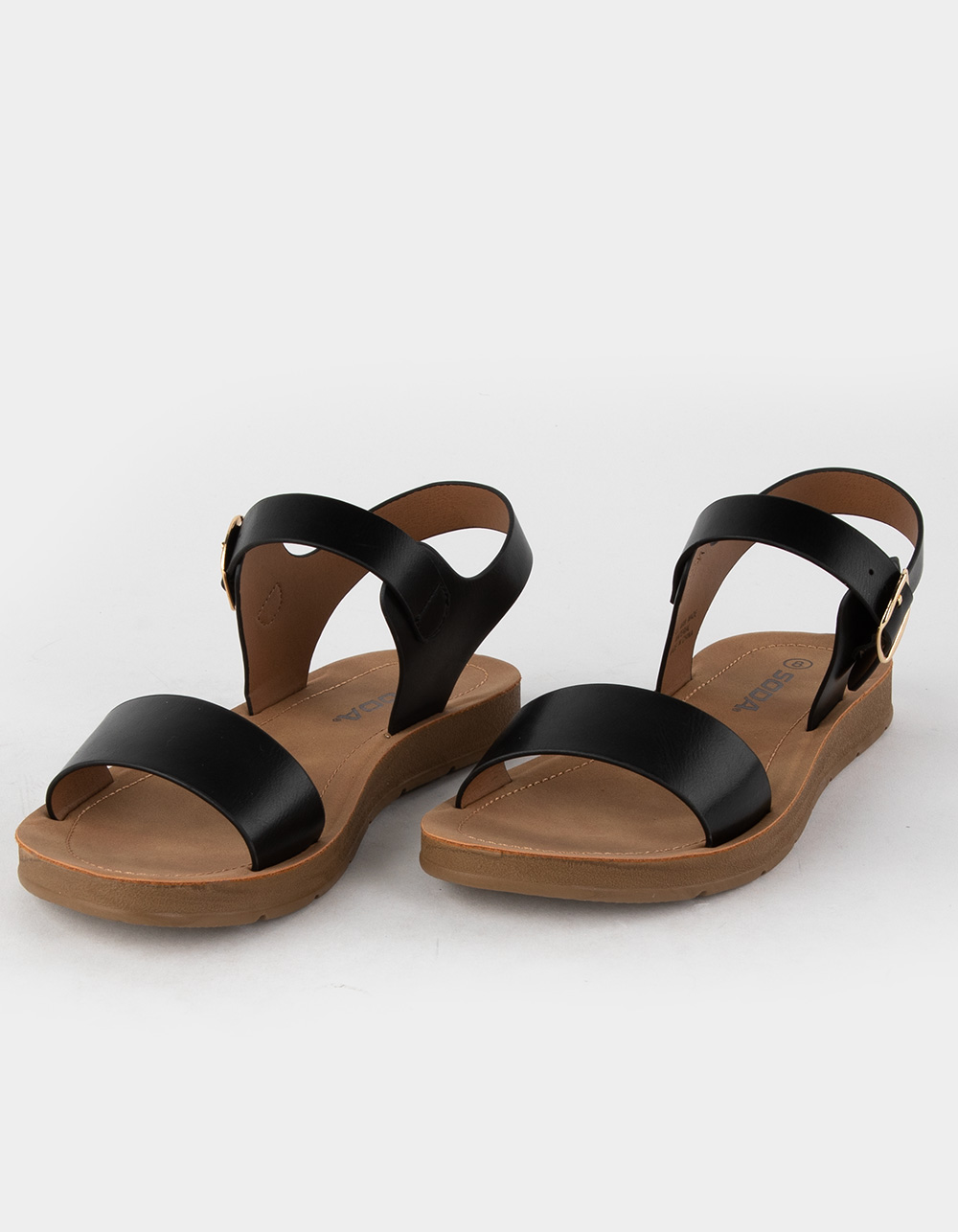 SODA Comfort Ankle Womens Sandals - BLACK - PLENTY