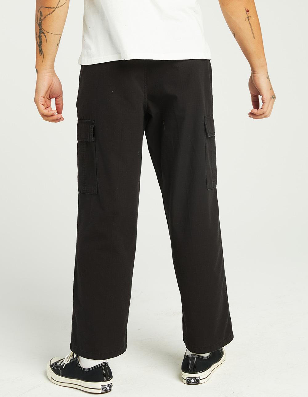 RSQ Mens Loose Cargo Ripstop Pants - WASHED BLACK | Tillys
