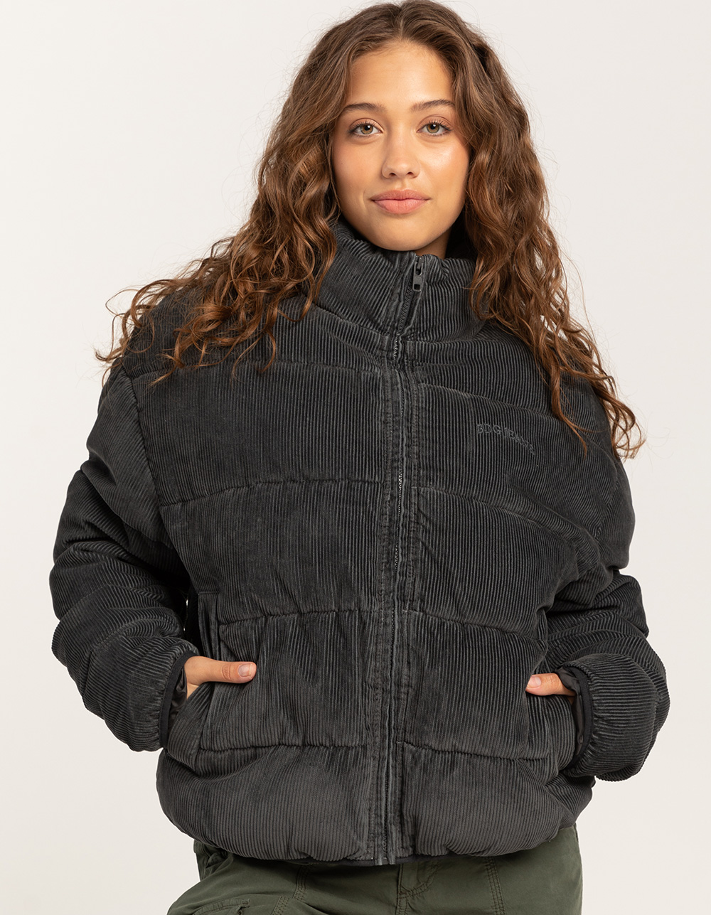 Corduroy Jacket BDG Donna WASHED Puffer | Womens - Tillys Outfitters BLACK Urban