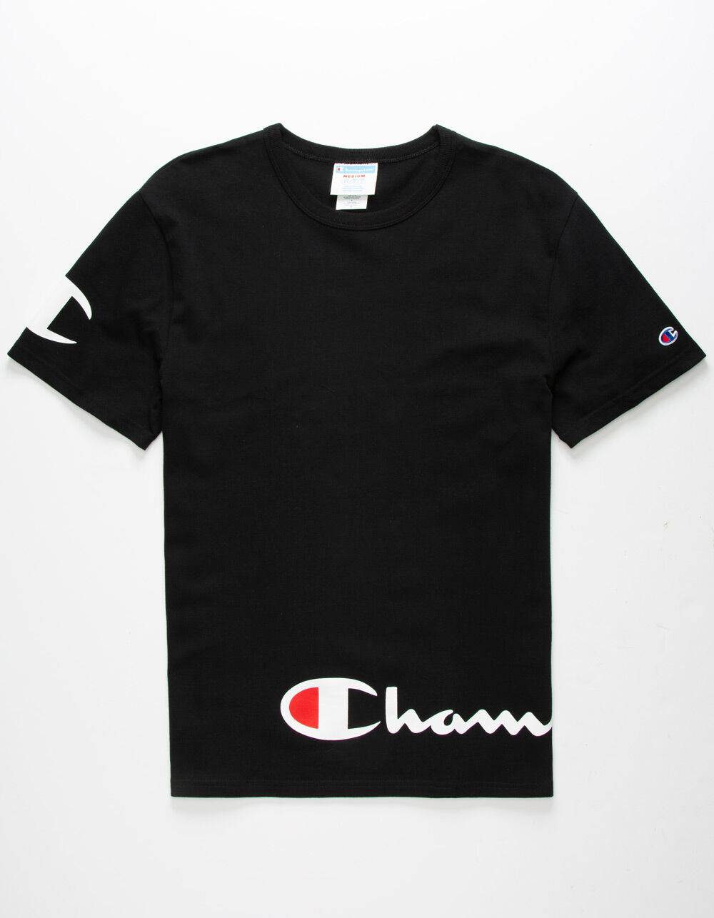 CHAMPION Wrap Script Mens Black T-Shirt - BLACK | Tillys