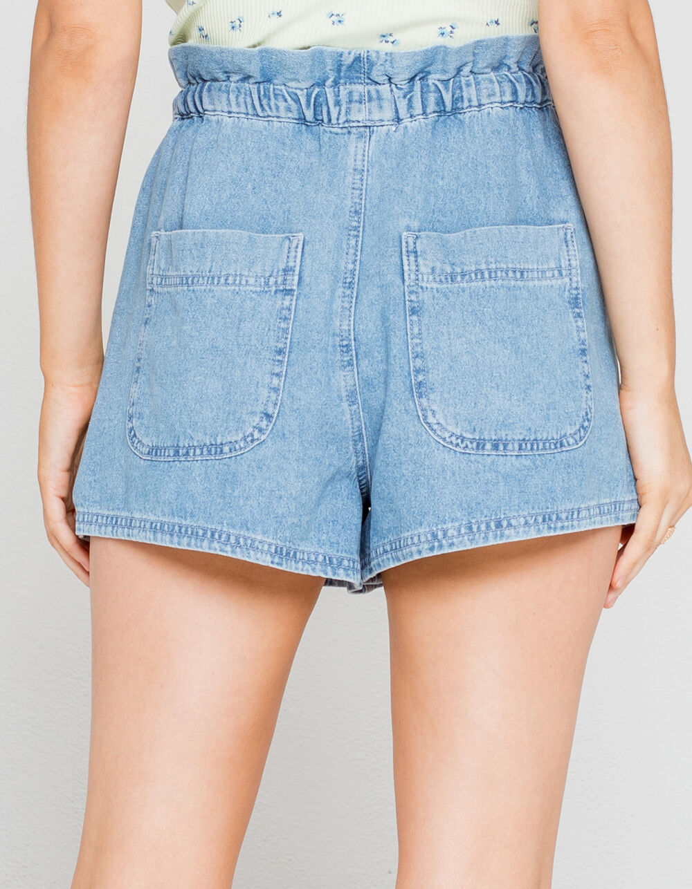 BDG Urban Outfitters Paperbag Waist Pull On Womens Denim Shorts - BLUDN ...