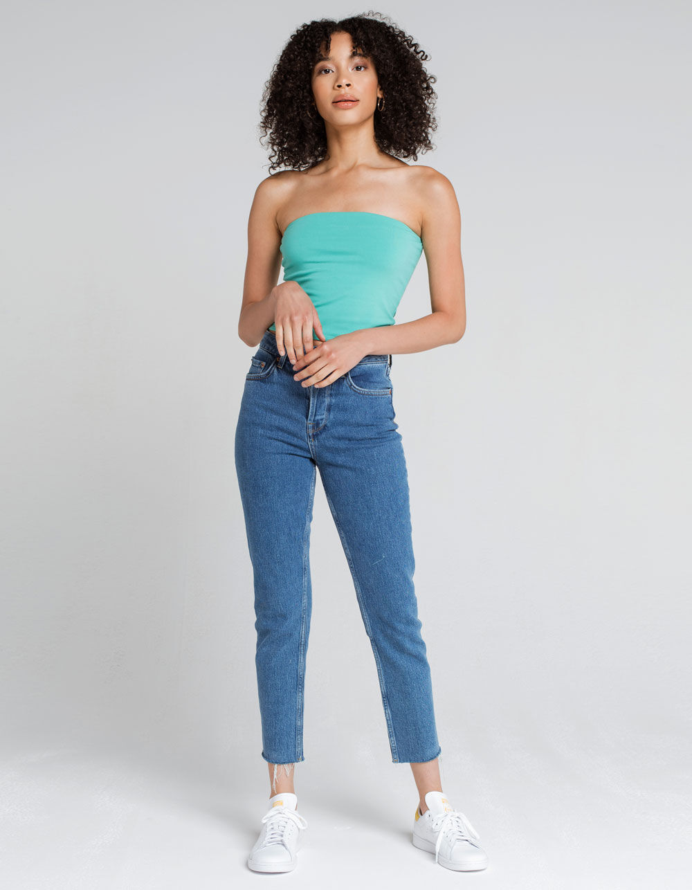 DESTINED Womens Teal Green Tube Top