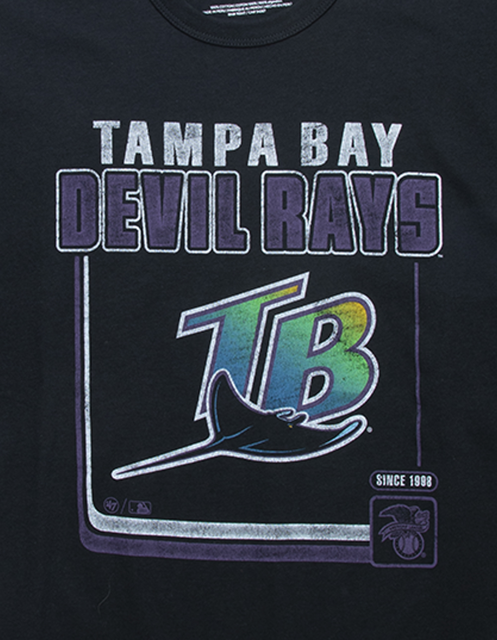 47 BRAND Tampa Devil Rays Boarderline Mens Tee - BLACK