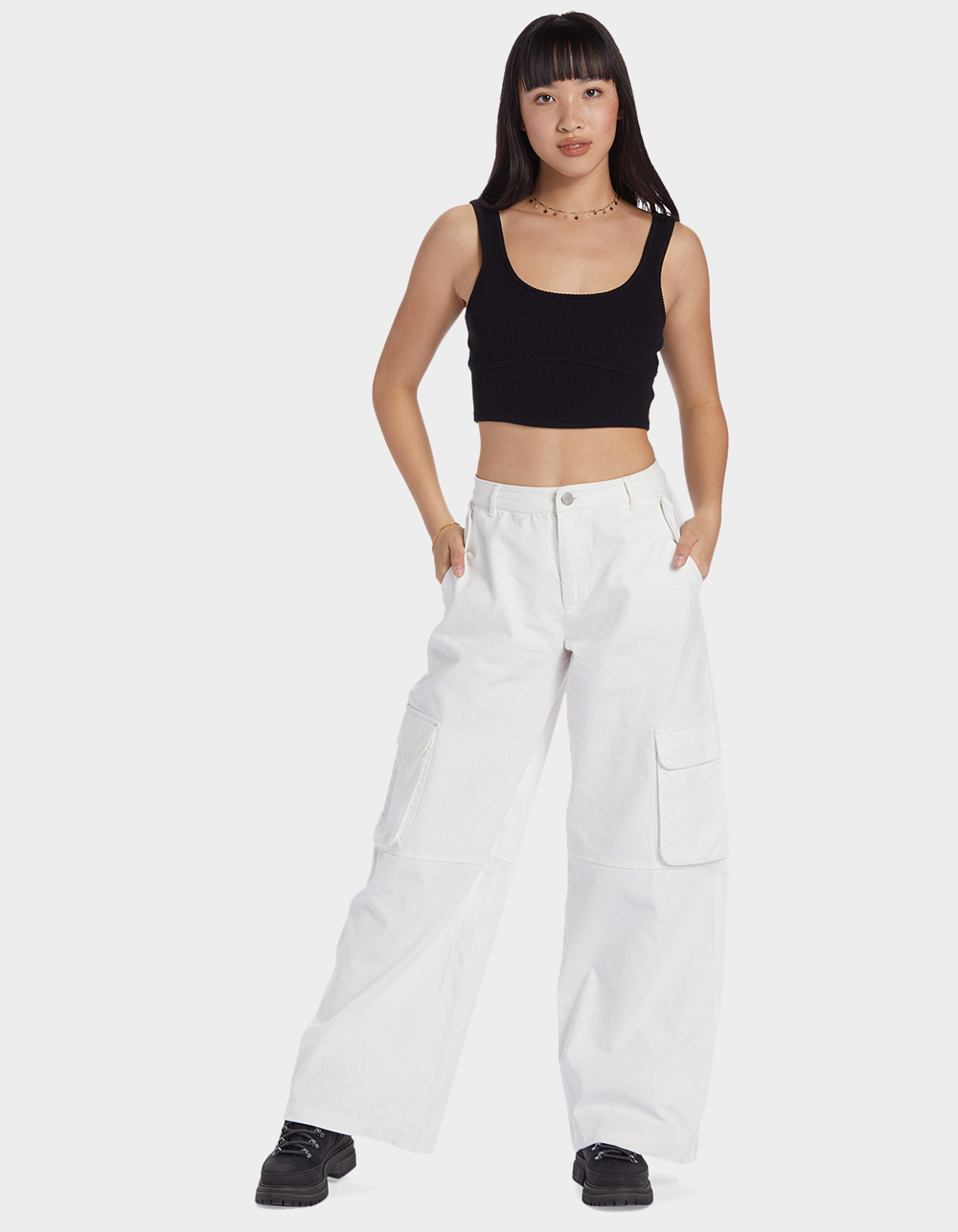 ROXY x Chloe Kim Womens Cargo Pants - WHITE | Tillys