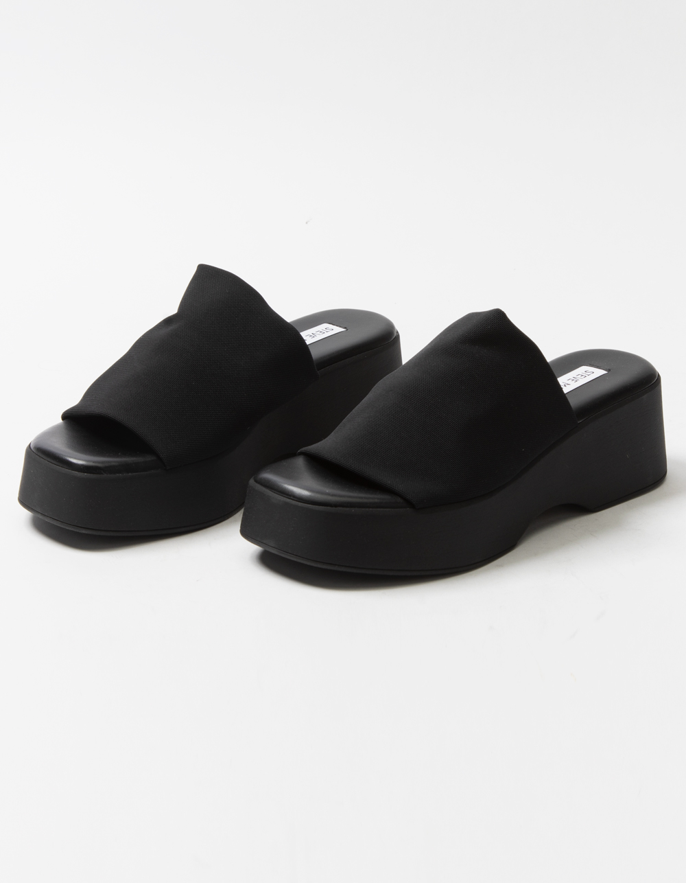STEVE MADDEN Slinky30 Womens Platform Slide Sandals - BLACK | Tillys