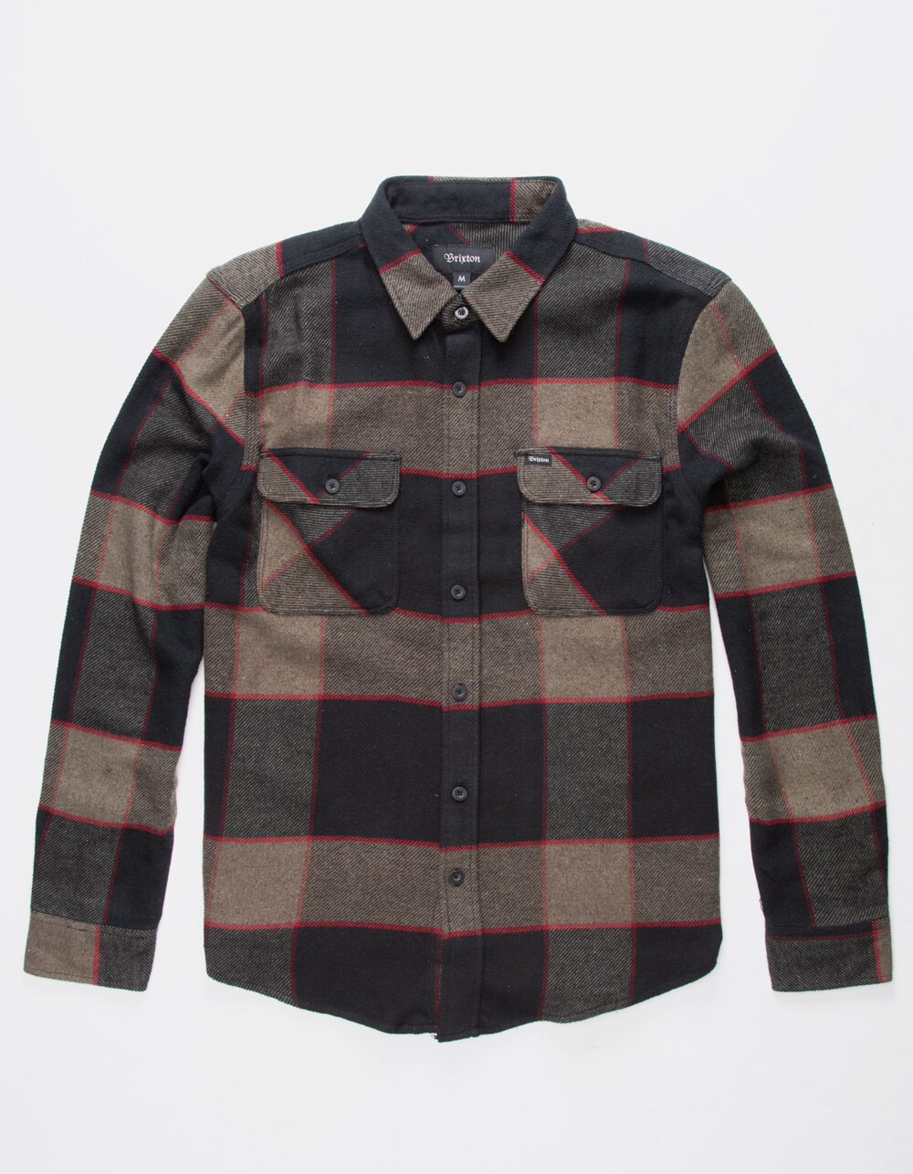 BRIXTON Bowery Charcoal Mens Flannel Shirt - CHARCOAL | Tillys
