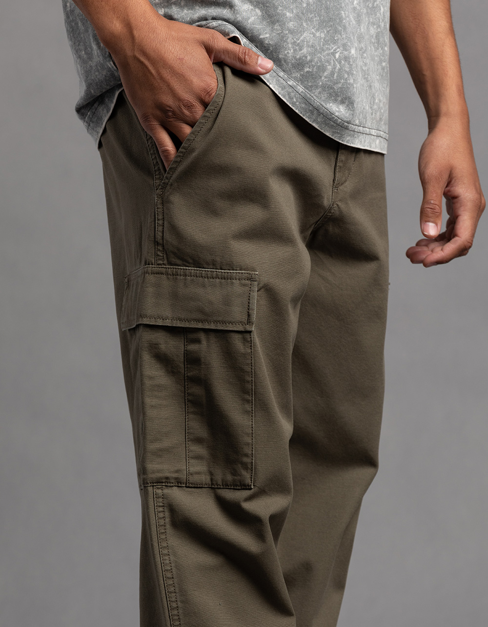 Boys Khaki Drawstring Cuffed Cargo Trousers | New Look