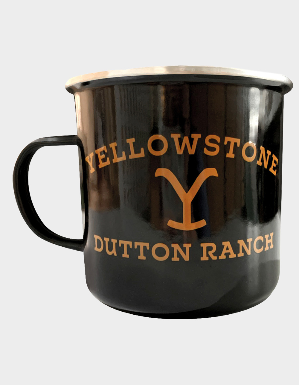 YELLOWSTONE Dutton Ranch Enamel Camper Mug BLACK Tillys