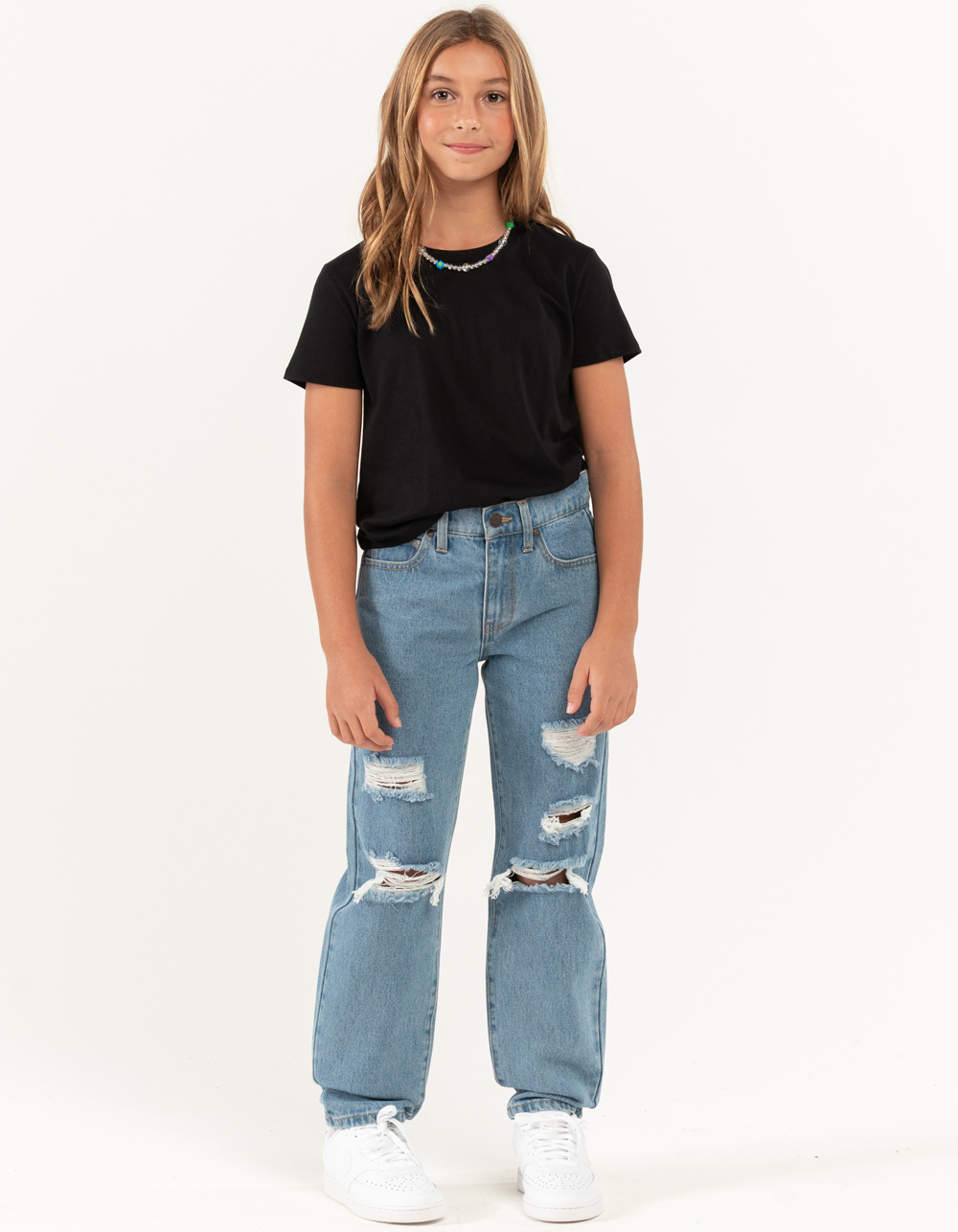 RSQ Girls Baggy Jeans - MEDIUM WASH