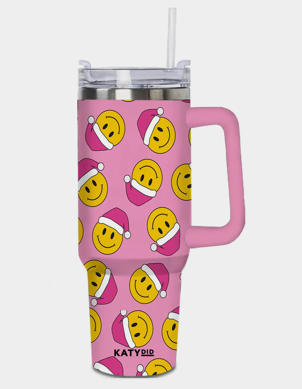 Checkered Smiley Face Tumbler 40oz With Handle Smiley -  in 2023