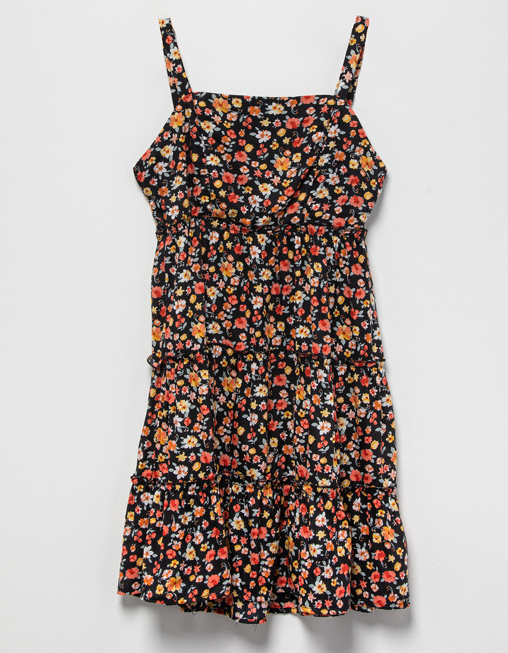 FULL CIRCLE TRENDS Floral Tiered Girls Babydoll Dress - NAVY COMBO | Tillys