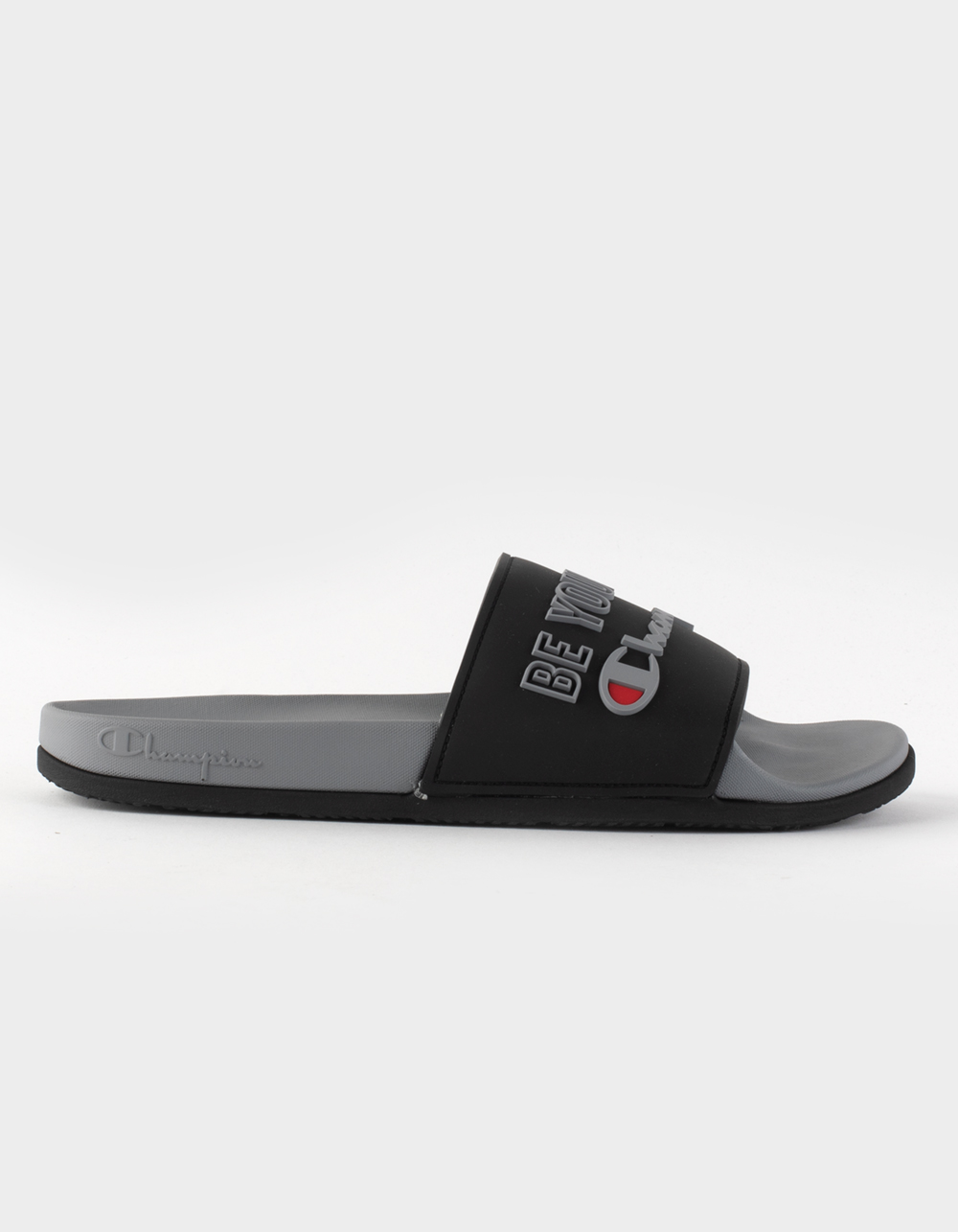 CHAMPION Be Your Own Champion IPO Squish Mens Slide Sandals - BLK/GRY ...