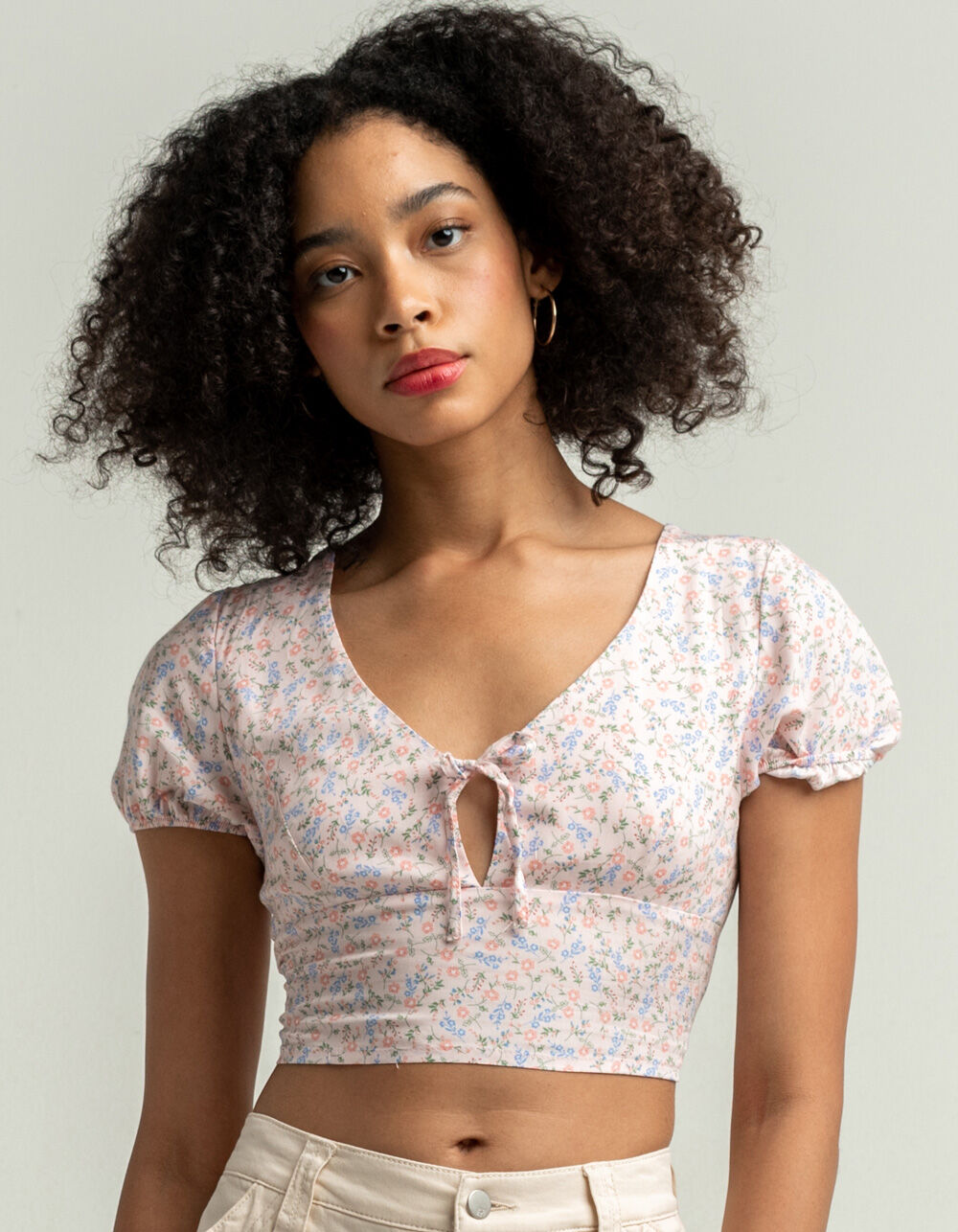 SKY AND SPARROW Emma Open Lace Back Womens Pink Top - PINK | Tillys