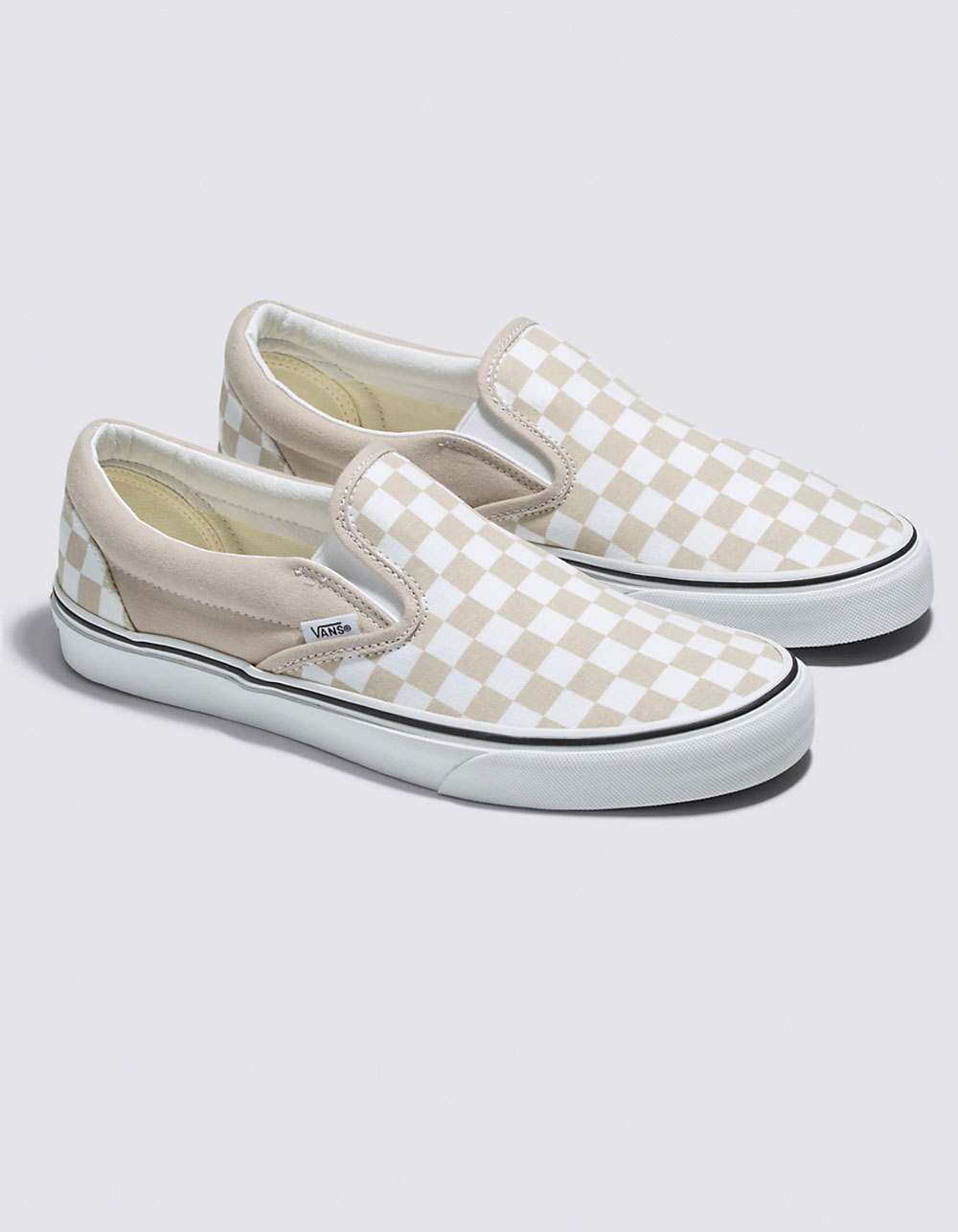 VANS Checkerboard Classic Slip-On Shoes - TAN | Tillys