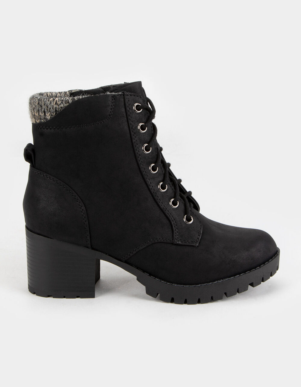 SODA Lace Up Womens Black Booties - BLACK | Tillys