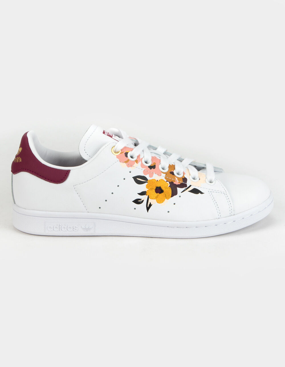 adidas Originals Stan Smith Floral Canvas Trainers in White
