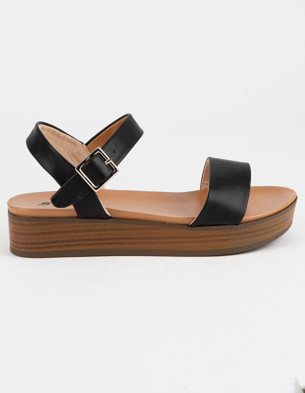 SODA Nebula Platform Black Womens Flatform Sandals - BLACK | Tillys