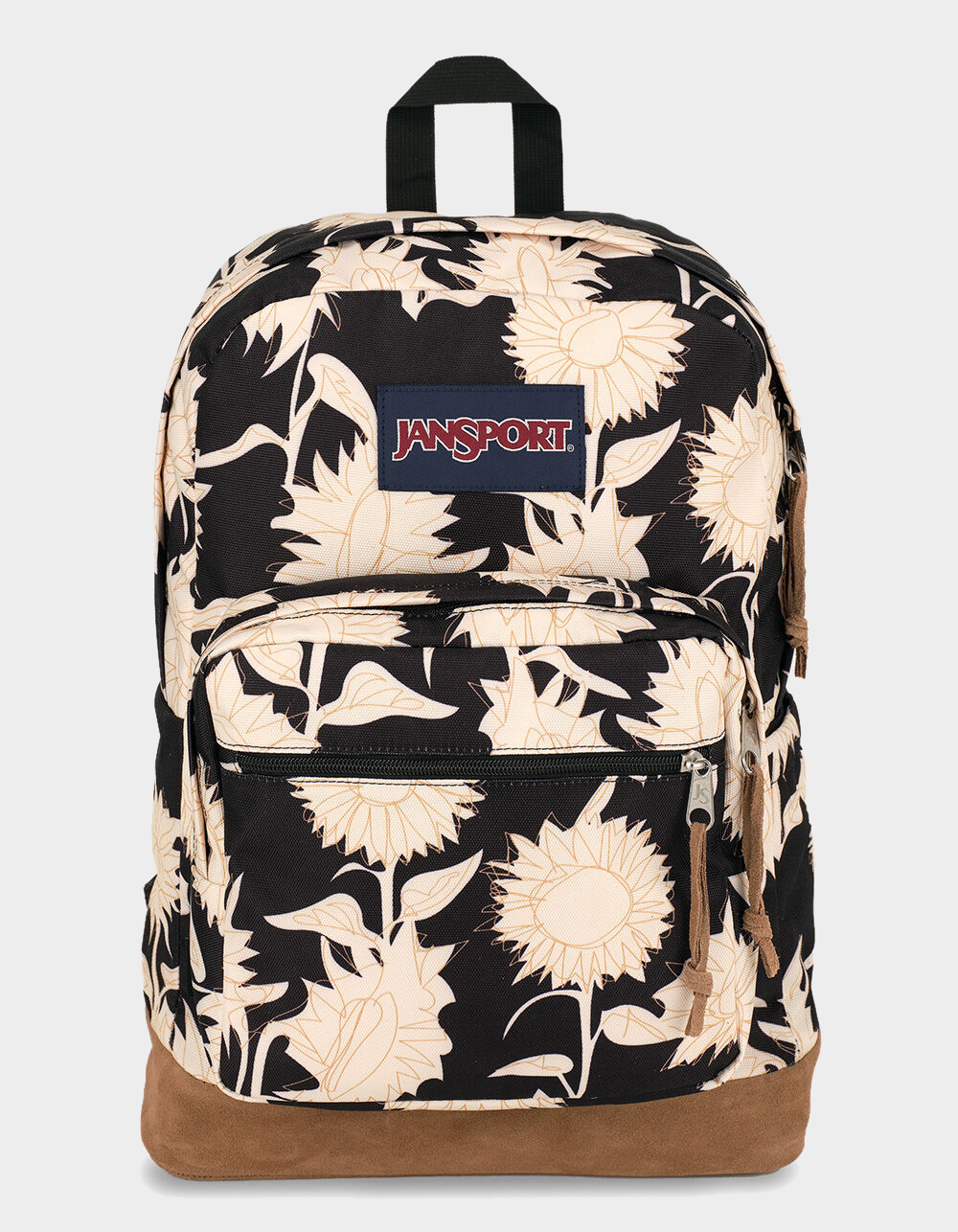 Floral Print Letter Patch Decor Functional Backpack With Flower