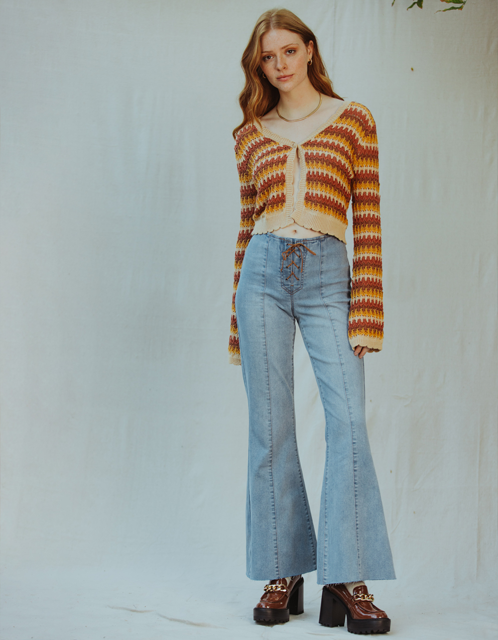 Womens Sweater MELROSE - OF WEST Tillys MULTI Stripe | Crochet