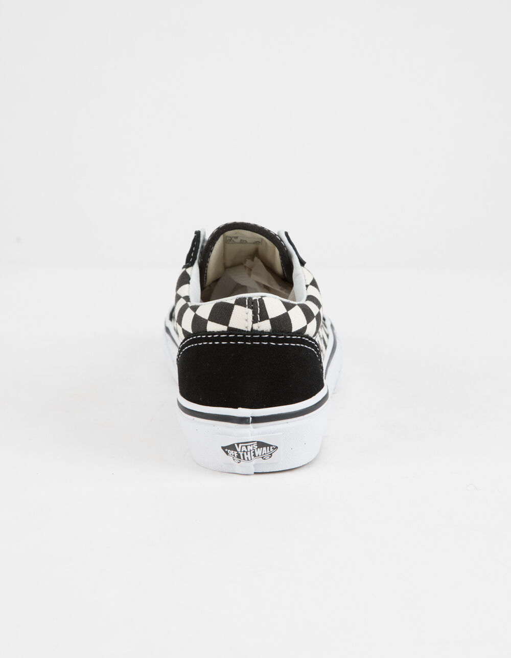 VANS Checkerboard Primary Check Old Skool Black & White Kids Shoes