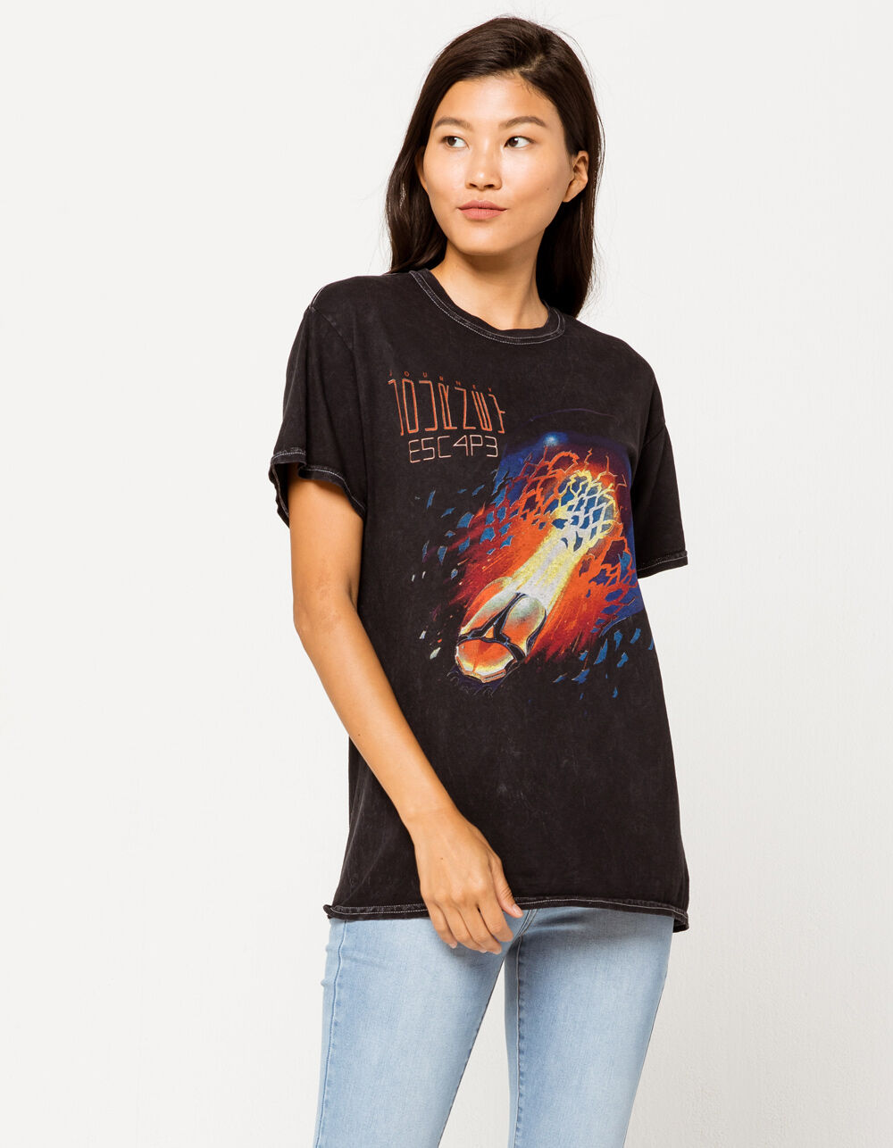 THE VINYL ICONS Journey Don't Stop Believin' Womens Tee - BLACK | Tillys