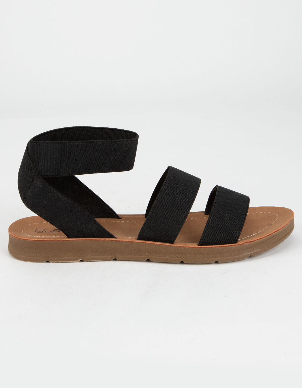 SODA Elastic Banded Ankle Strap Womens Black Sandals - BLACK | Tillys
