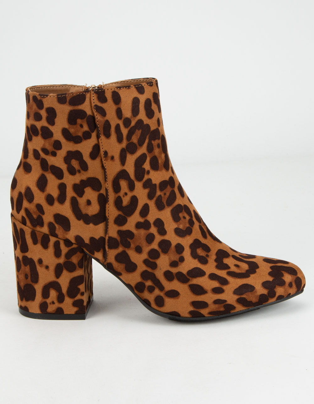 BAMBOO Block Heel Leopard Womens Booties - LEOPARD | Tillys