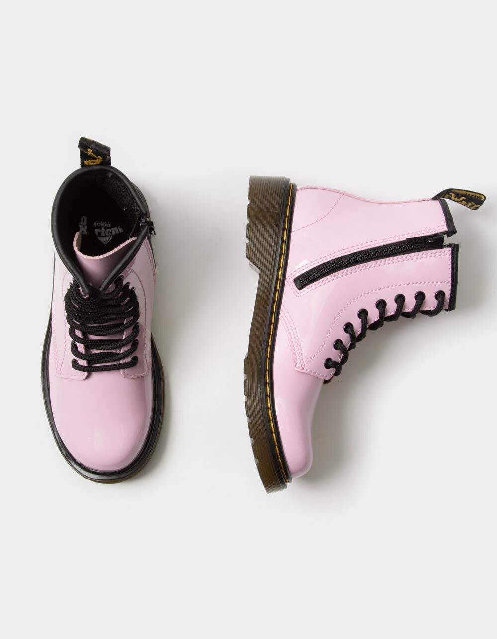 DR. MARTENS 1460 Patent Leather Girls Lace Up Boots - BLUSH | Tillys