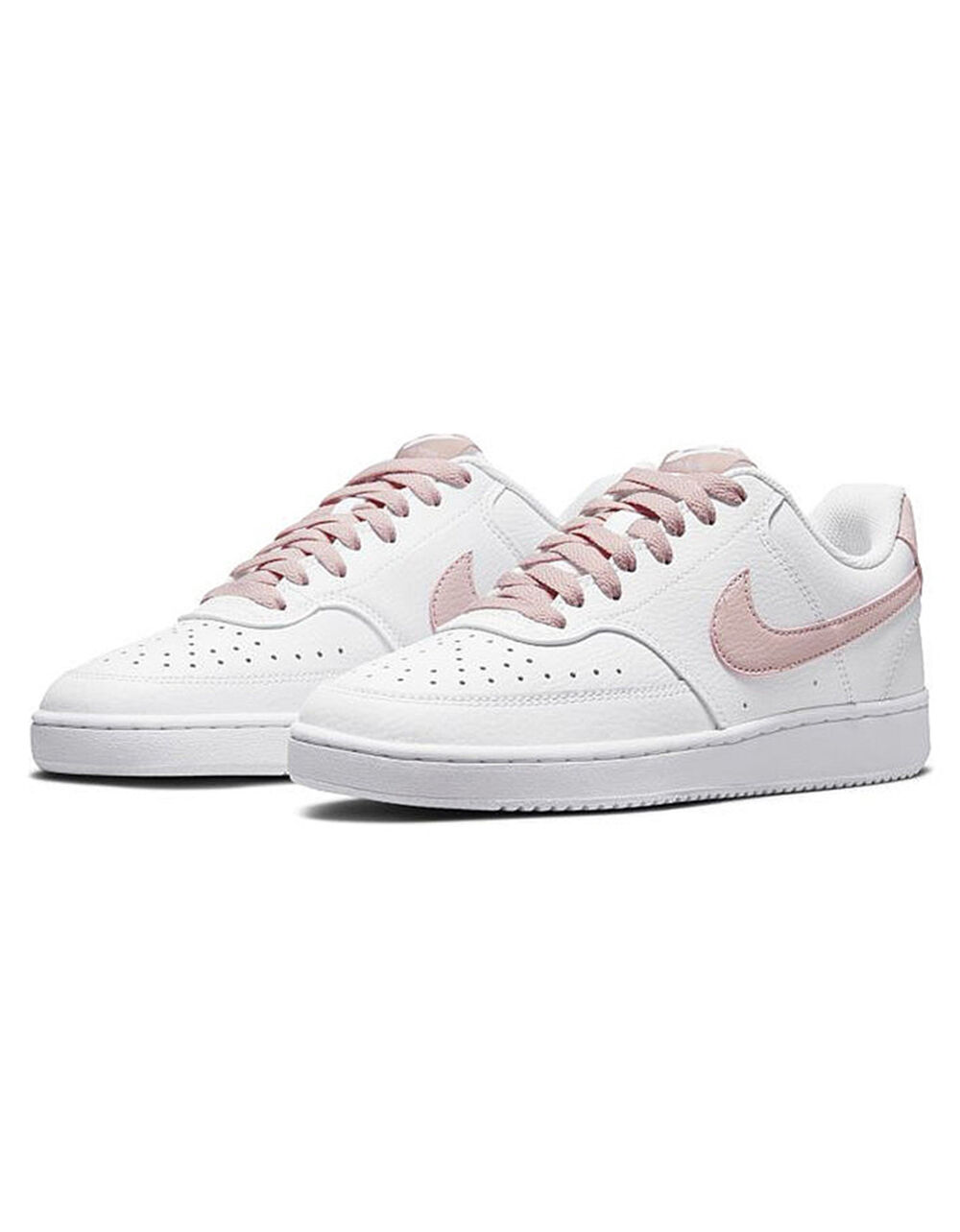 NIKE Court Vision Womens Low Shoes WHT/PNK Tillys