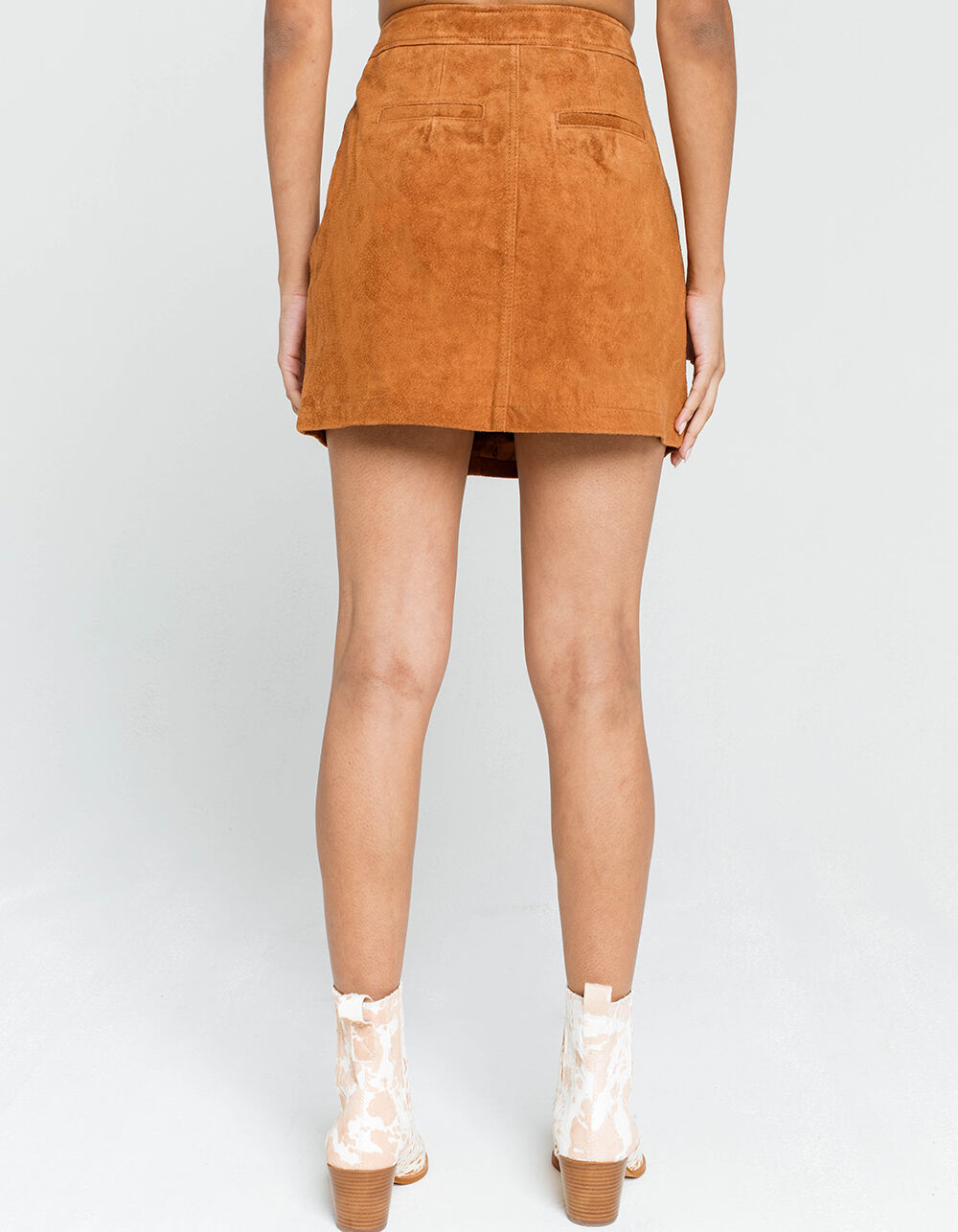 BLANK NYC Moon Child Suede Mini Skirt - CHESTNUT | Tillys