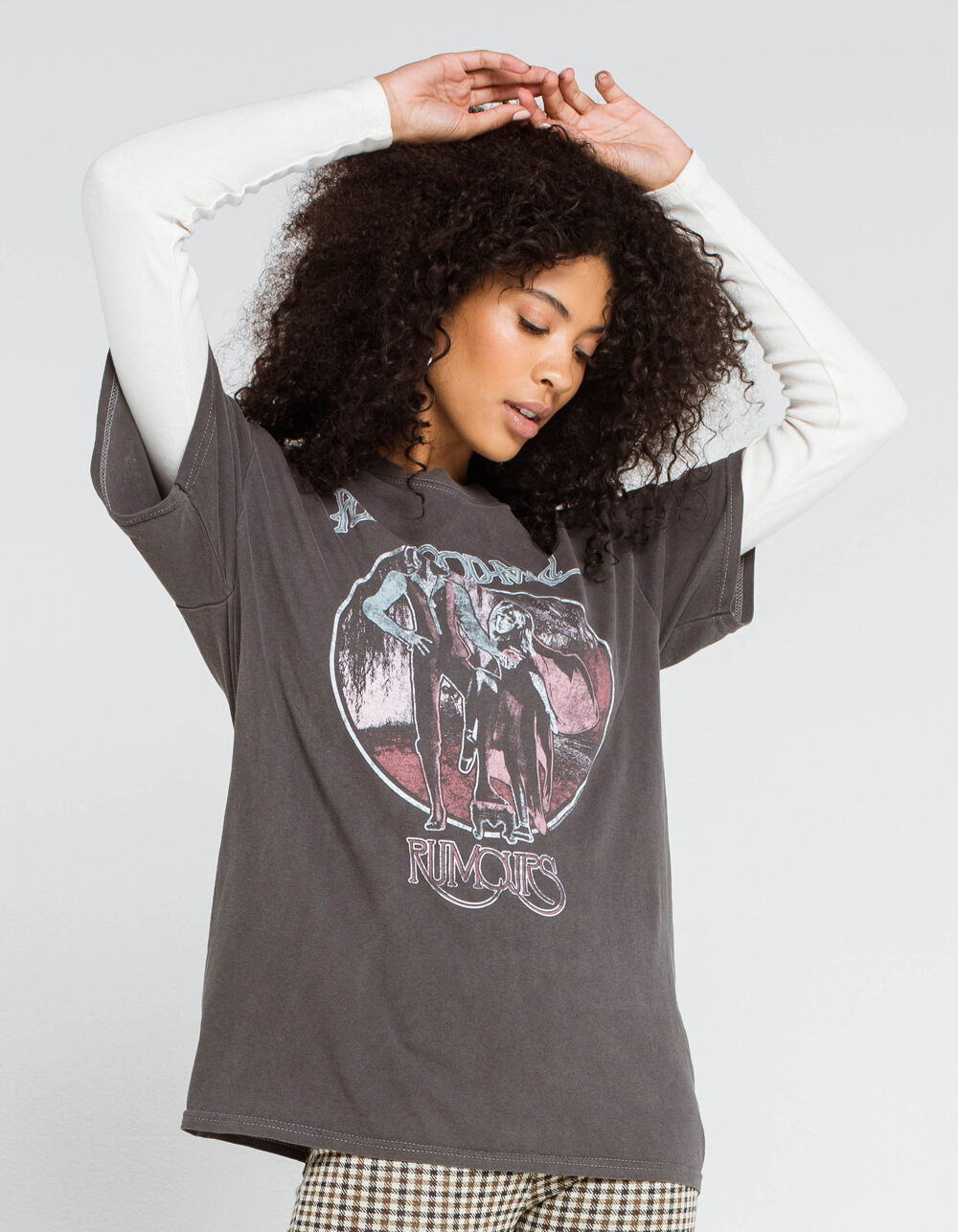 Grey Fleetwood Mac Oversized T-Shirt