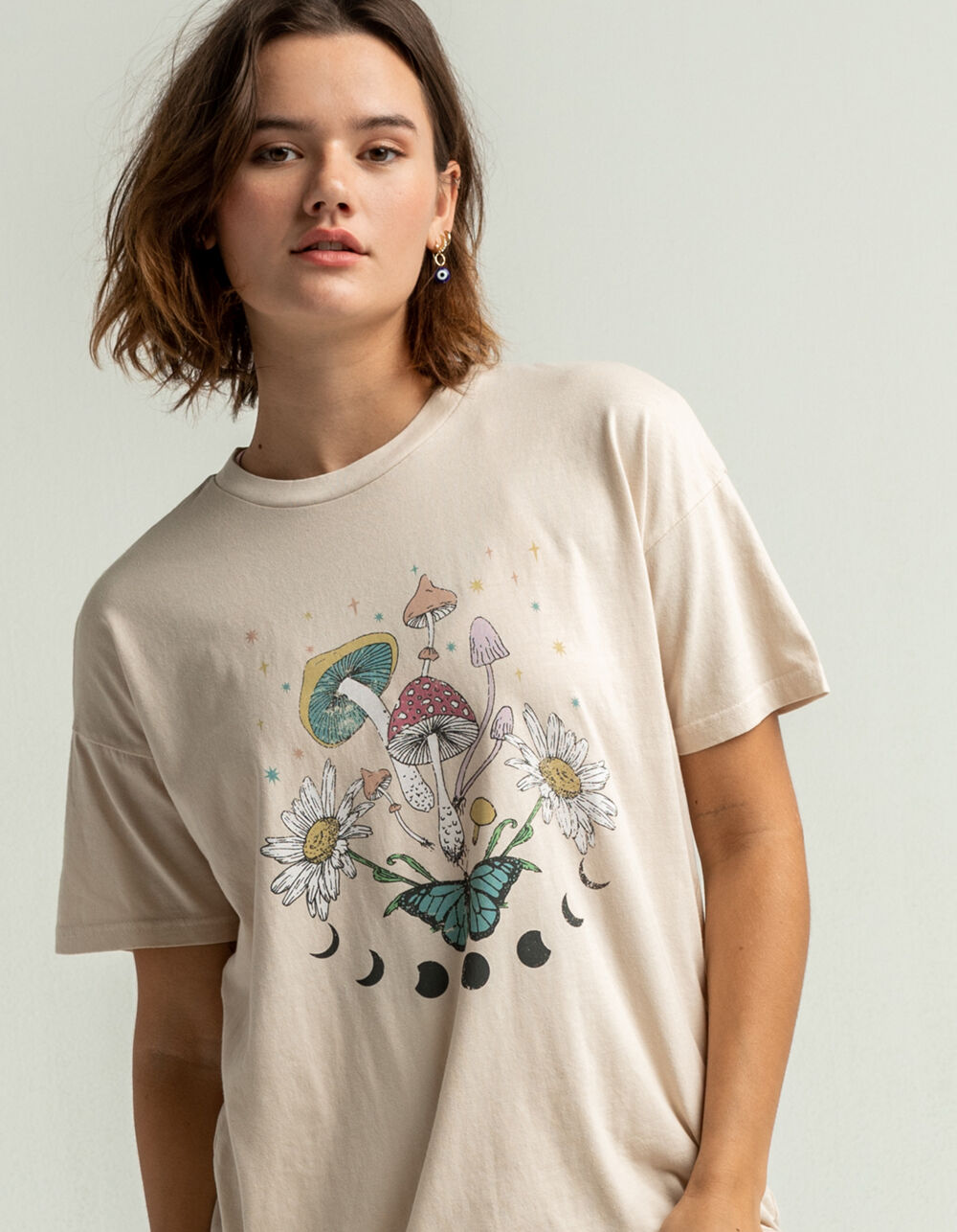 FULL TILT Mushroom T-Shirt Dress - TAUPE | Tillys