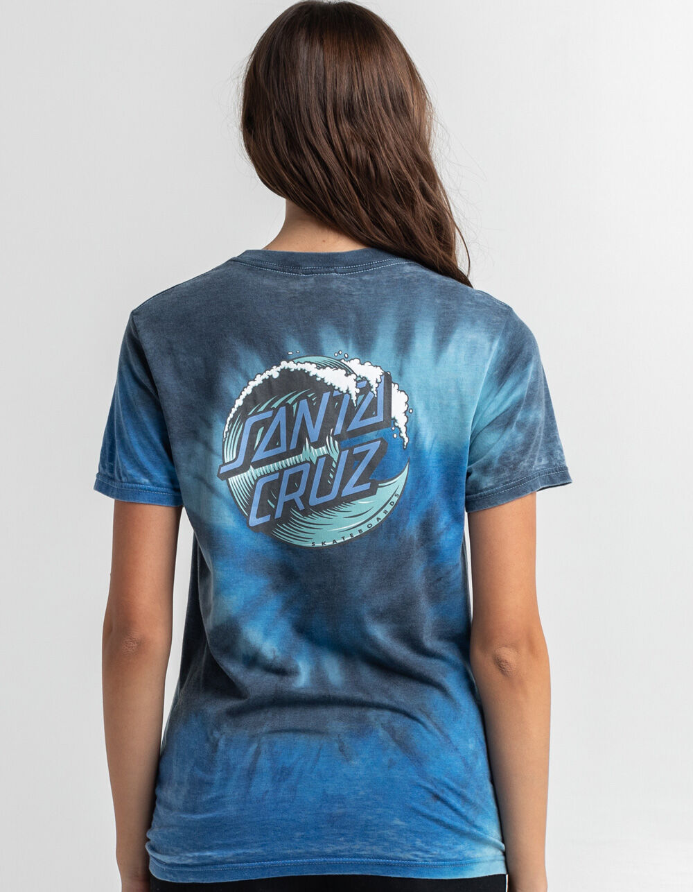 Santa Cruz Wave Dot Blue Tie Dye T-Shirt
