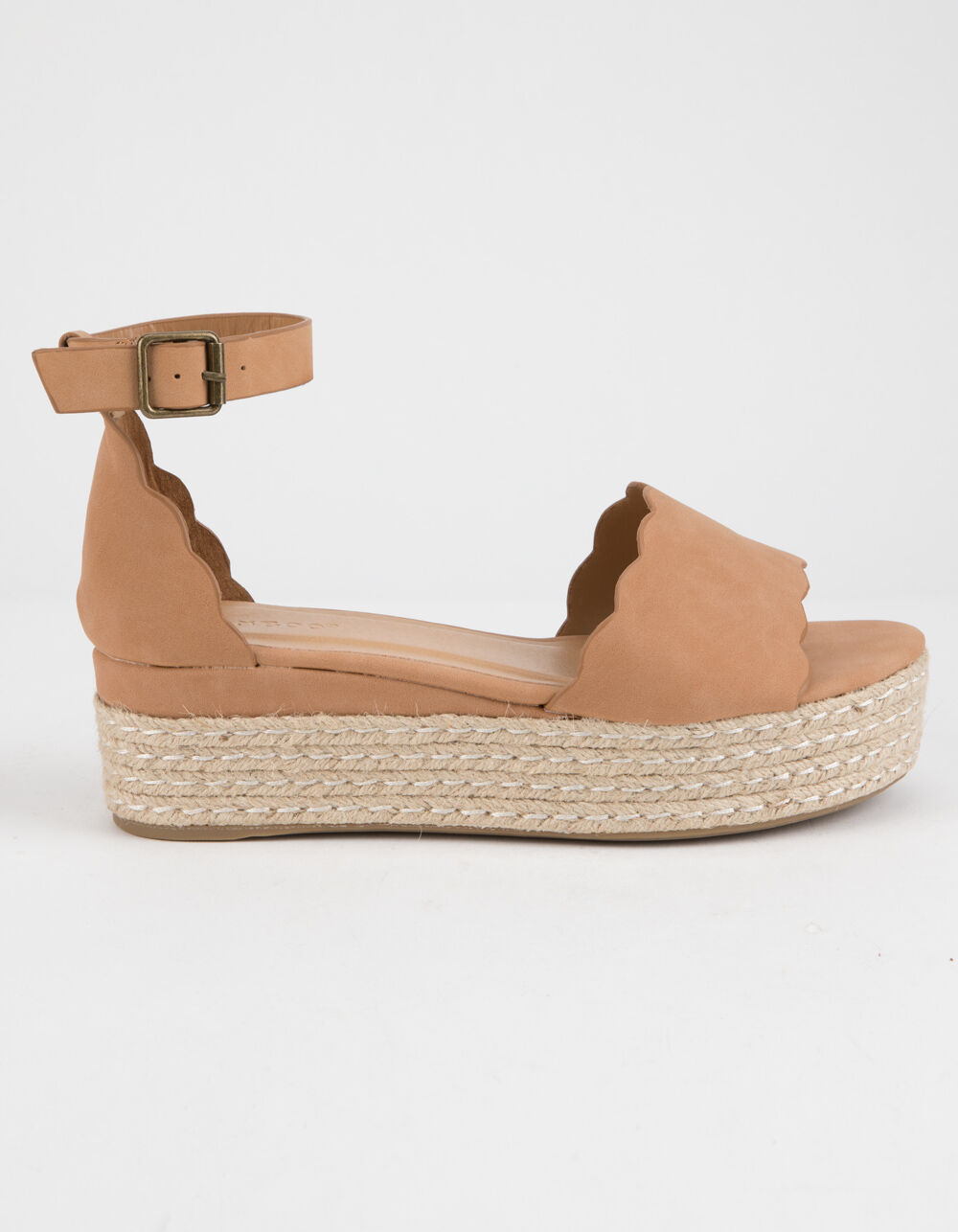 BAMBOO Scallop Espadrille Tan Womens Platform Sandals - TAN | Tillys