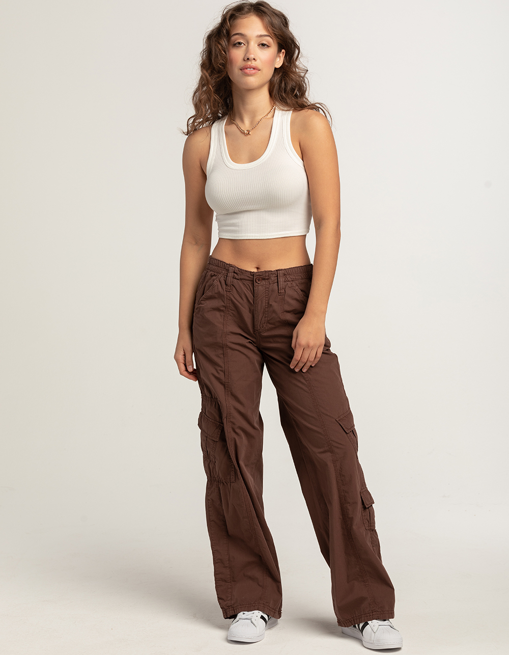 BDG Urban Outfitters Y2K Womens Low Rise Poplin Cargo Pants