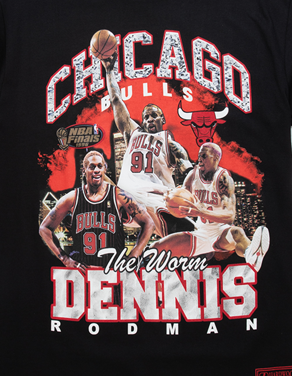 Mitchell & Ness Chicago Bulls Play by Play T-Shirt Red