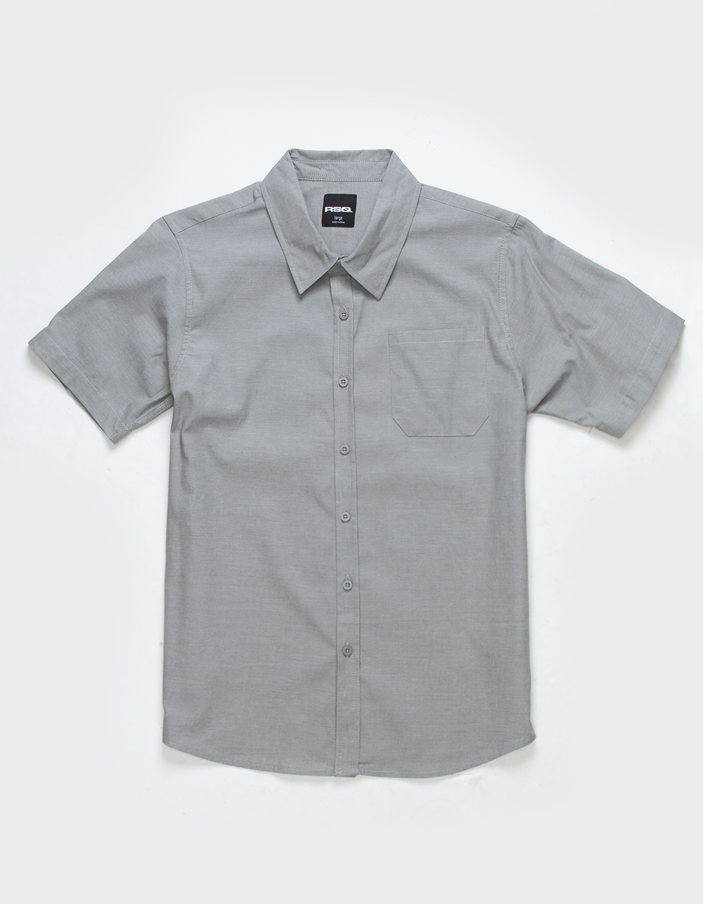 RSQ Boys Solid Chambray Button Down Shirt - GRAY | Tillys