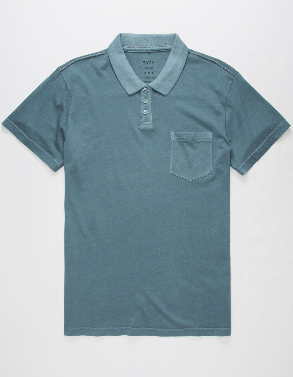 RVCA PTC Pigment Mens Polo Shirt - SLTBL | Tillys
