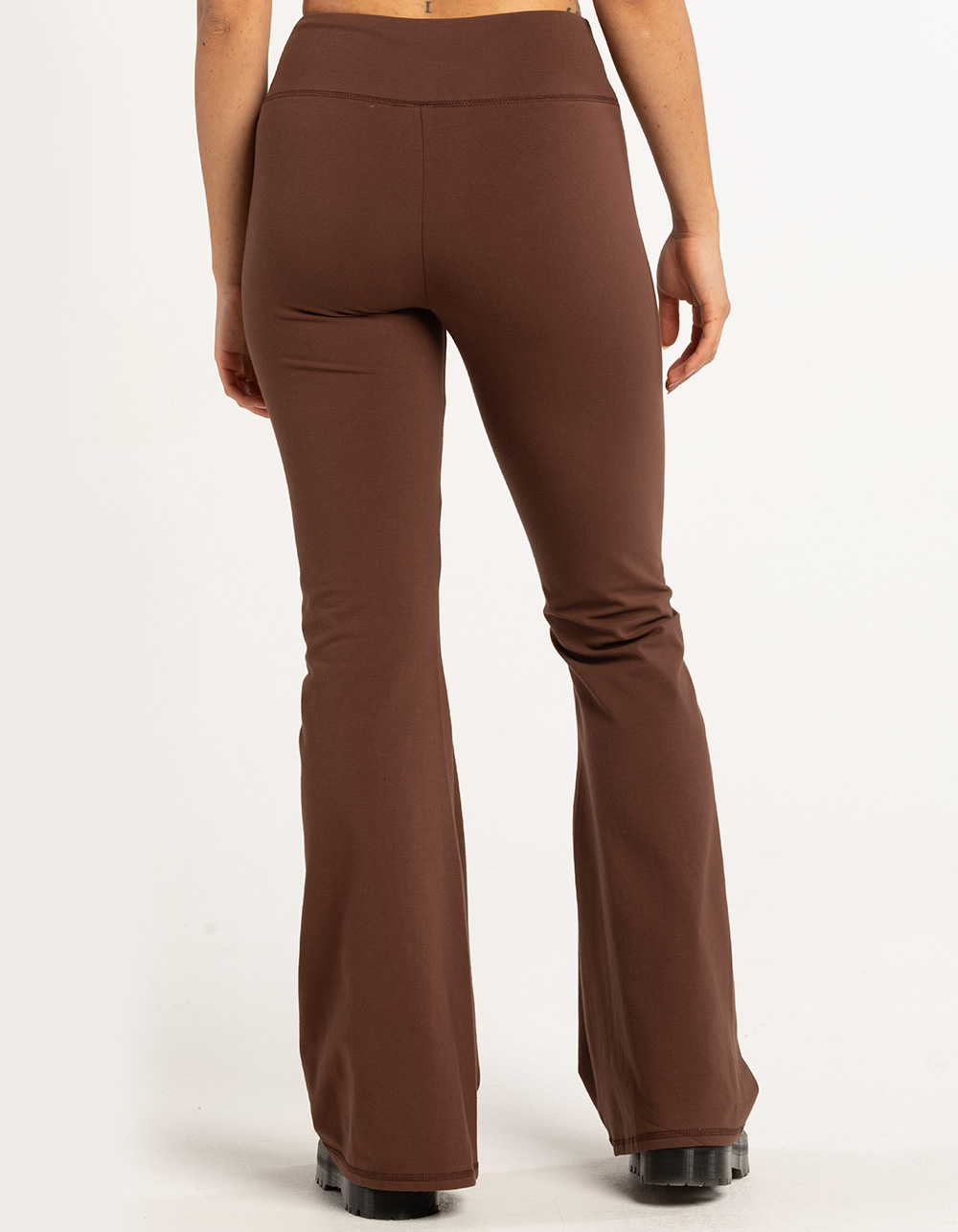 Flared leggings - Dark brown - Ladies