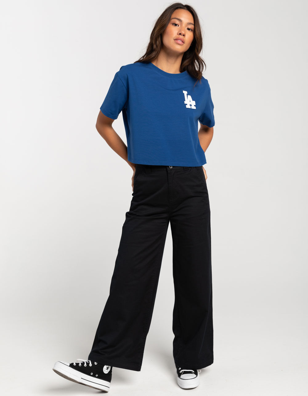Los Angeles Dodgers Pro Standard Women's Classic Team Boxy Cropped T-Shirt  - Royal