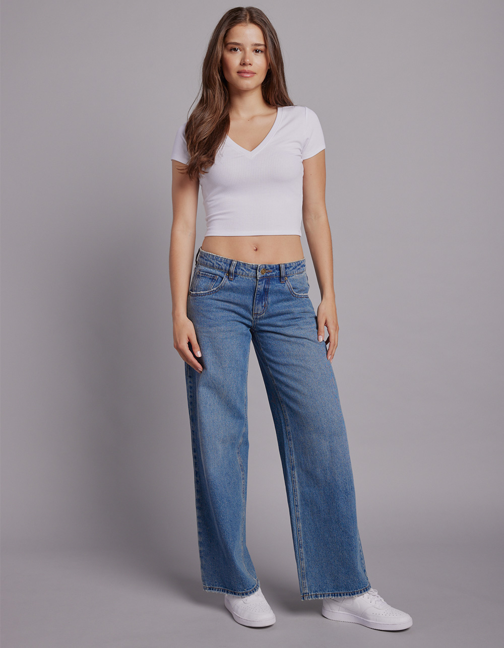W A N T S Low Rise Baggy Jeans - Blue